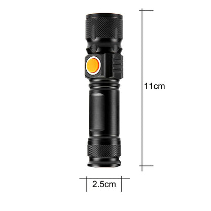 Mulin BL-515 Torcia Classica LED Ricaricabile Militare Torcia Alta luminosità Elettrica Alta Potenza LED Regolabile Portatile Torcia per Officina Campeggio