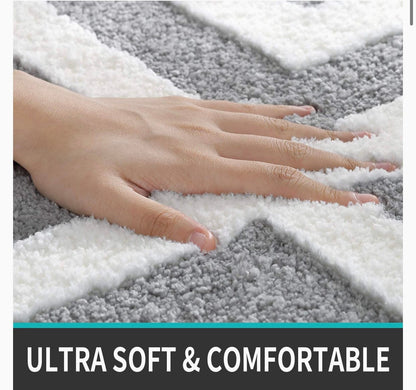 Non-Slip Soft Bath Mat，Light Gray