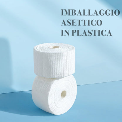 12 Pacchi Asciugamani Monouso in Tessuto, Salviette Asciutte in Puro Cotone | 80Pcs