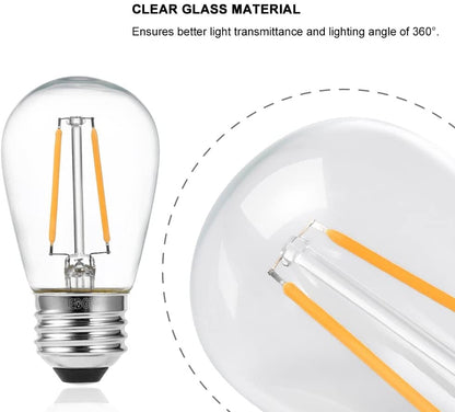 S14 Lampadina filamento LED Calda 2200k Pacco da 10 mulin